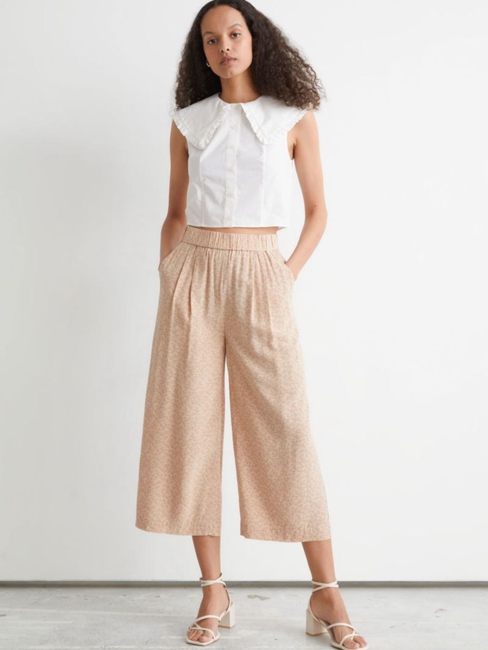 & other stories Printed High Waist Culottes